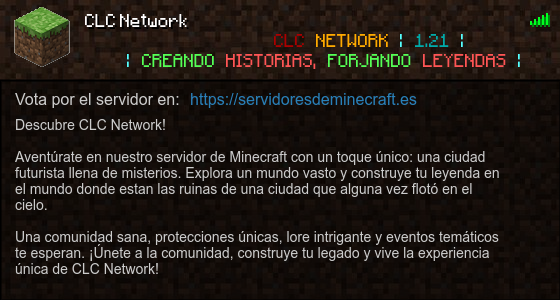 CLC Network Servidor de Minecraft - ServidoresDeMinecraft.ES