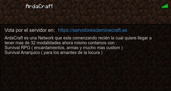 ArdaCraft Servidor de Minecraft - ServidoresDeMinecraft.ES