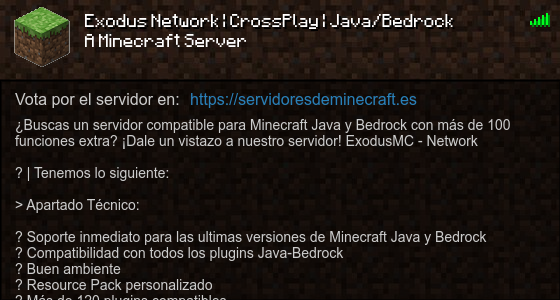 Exodus Network | CrossPlay | Java/Bedrock Servidor de Minecraft ...