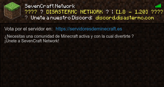 SevenCraft Network Servidor de Minecraft - ServidoresDeMinecraft.ES