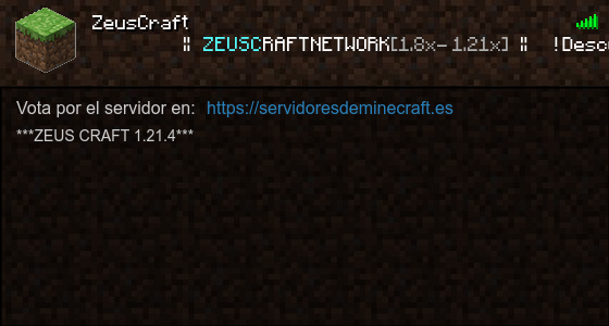 ZeusCraft Servidor de Minecraft - ServidoresDeMinecraft.ES