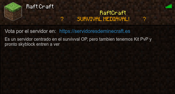 Raft Craft Servidor de Minecraft - ServidoresDeMinecraft.ES