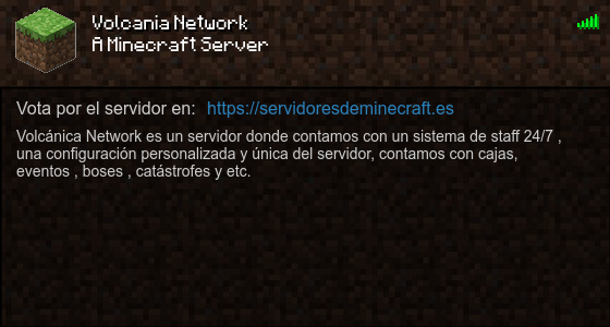 Volcania Network Servidor de Minecraft - ServidoresDeMinecraft.ES