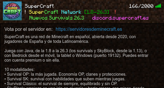 Sdm In Java SuperCraft Servidor de Minecraft - ServidoresDeMinecraft.ES