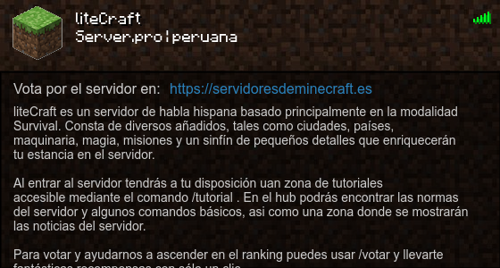 liteCraft Servidor de Minecraft - ServidoresDeMinecraft.ES
