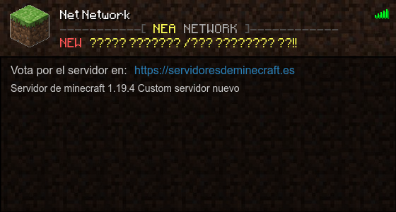 Net Network Servidor de Minecraft - ServidoresDeMinecraft.ES