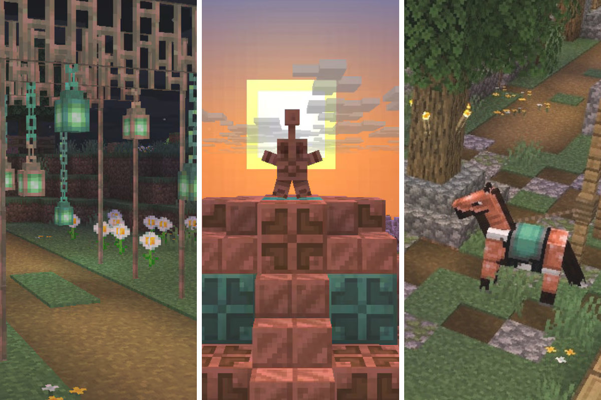 1. Decoraciones en cobre - 2. Estatua de Gólem de Cobre - 3. Armaduras de cobre para caballo